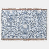 Krab en zee wiet, kustzomer in wit en nav deken (Voorkant)