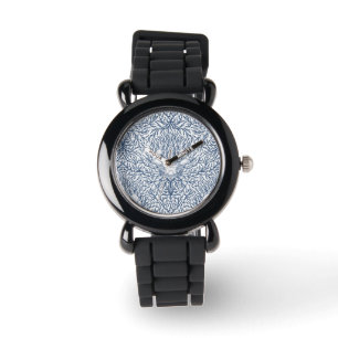 Krab en zee wiet, kustzomer in wit en nav horloge