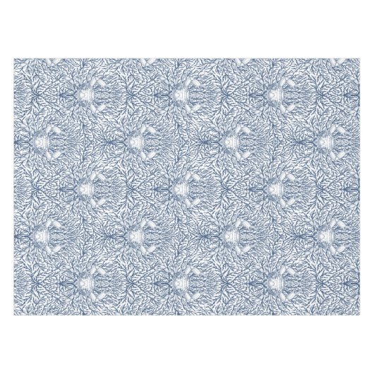 Krab en zee wiet, kustzomer in wit en nav tafelkleed (Voorkant (Horizontaal))