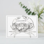 Krab Feed Party Beach Party Kaart (Staand voorkant)