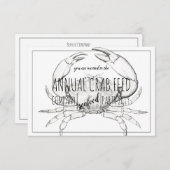 Krab Feed Party Beach Party Kaart (Voorkant / Achterkant)