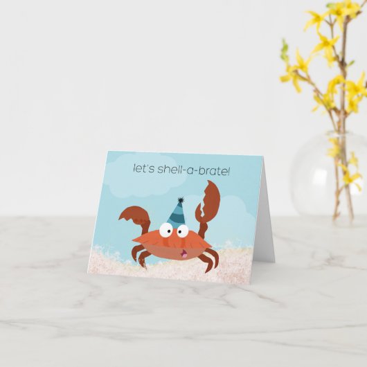 Krab-feest Krab Kaart (Gele Bloem)