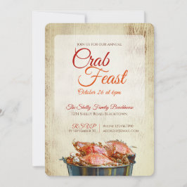 Krab Feest Kust Zeevruchten Diner Rustieke Strands Kaart