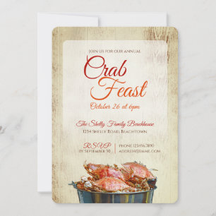 Krab Feest Kust Zeevruchten Diner Rustieke Strands Kaart