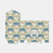 Krab Feest-Waterverf Blauwe Krabben, Pensioen Bedankdoosjes (Uitgevouwen)