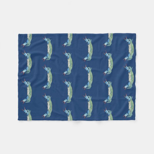 krab fleece deken (Voorkant (Horizontaal))