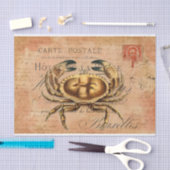  krab Frans Briefkaart Ontkoppeling weefselpap Tissuepapier (Craft)