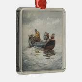 Krab Gevist (door Winslow Homer) Metalen Ornament (Rechts)