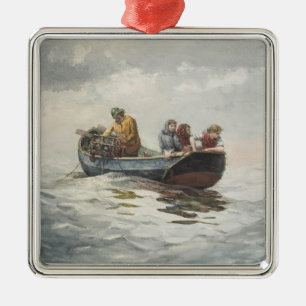 Krab Gevist (door Winslow Homer) Metalen Ornament