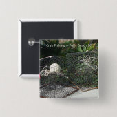 Krab Gevist Vierkante Button 5,1 Cm (Voorkant /achterkant)