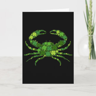 Krab Iers Lucky Green Shamrock Clover - St Patric Kaart