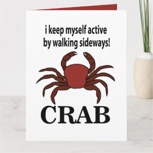 Krab Ik Blijf Actief Door Zijwaarts Te Lopen Krab Kaart