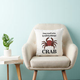 Krab Ik Houd Mezelf Actief Door Zijwaarts Te Lopen Kussen