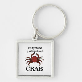 Krab Ik Houd Mezelf Actief Door Zijwaarts Te Lopen Sleutelhanger