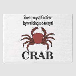Krab Ik Houd Mezelf Actief Door Zijwaarts Te Lopen Tissuepapier