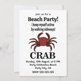 Krab Ik houd mezelf actief door zijwaartse krab te Kaart