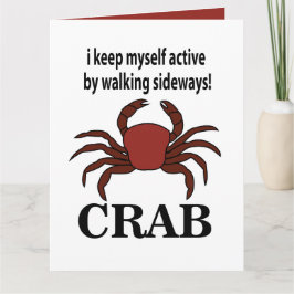 Krab Ik houd mezelf actief door zijwaartse krab te Kaart