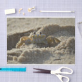 Krab in het zand-ontkoppelingspiekpapier tissuepapier (Craft)