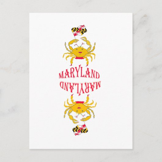Krab in Maryland Briefkaart (Voorkant)