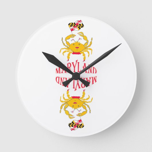 Krab in Maryland Ronde Klok (Voorkant)