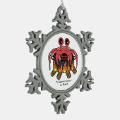 Krab in Pot, MeWarriorVrouw op Twitch Tin Sneeuwvlok Ornament (Links)