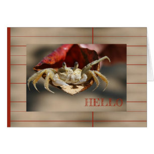 Krab in Rode Blad Kaart