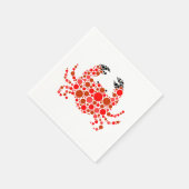 Krab in Stippen Servet (Hoek)