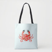 Krab in Stippen Tote Bag (Voorkant)