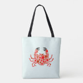 Krab in Stippen Tote Bag (Achterkant)