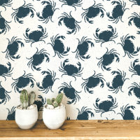 Krab Indigo Blauw en Wit Kustpatroon