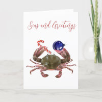 Krab Kerst Waterverf Schaaldier
