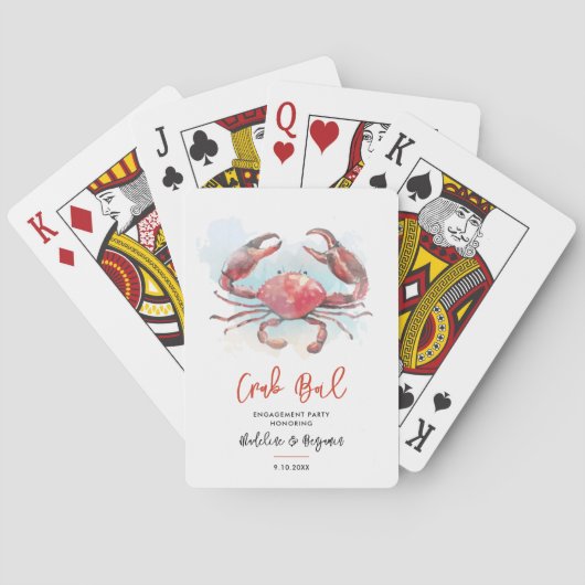 Krab Kook Bruiloft Koppel Zeevoedsel Feest Pokerkaarten (Achterkant)