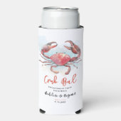 Krab Kook Engagement Zeevruchten Feest Seltzer Blikjeskoeler (Seltzer Voorkant)