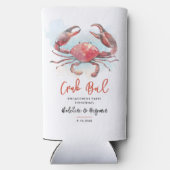 Krab Kook Engagement Zeevruchten Feest Seltzer Blikjeskoeler (Achterkant)