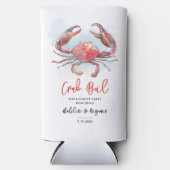 Krab Kook Engagement Zeevruchten Feest Seltzer Blikjeskoeler (Voorkant)