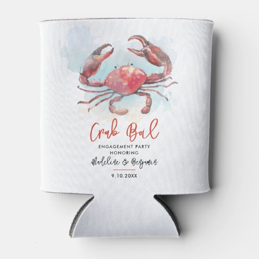 Krab Kook Trouwfeest Zeevruchtenfeest Blikjeskoeler (Voorkant)