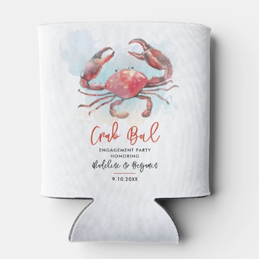 Krab Kook Trouwfeest Zeevruchtenfeest Blikjeskoeler (Achterkant)