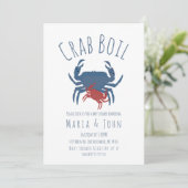 Krab Kookfeest Baby Borrel Kreeft Kaart (Staand voorkant)