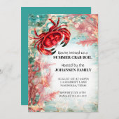 Krab Kookfeest Zeevruchten Zomerfeest Kaart (Voorkant / Achterkant)