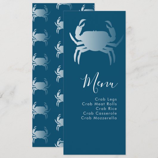 Krab Kookt Scheepvaart Botanisch Menu (Voorkant / Achterkant)