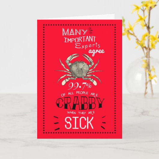  krab krijgt goede Kaart (Gele Bloem)