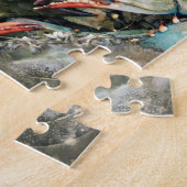 Krab kruipt over stenen kust kleurrijke Natuur Zee Legpuzzel (Zijkant)