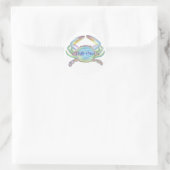krab kuiken Design, krab kuiken Ronde Sticker (Tas)