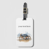 krab lopen op het strand, aanpasbaar bagagelabel (Voorkant (verticaal))