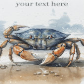 krab lopen op het strand, aanpasbaar glazen onderzetter