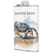 krab lopen op het strand, aanpasbaar heupfles (Links)