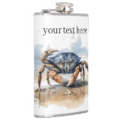 krab lopen op het strand, aanpasbaar heupfles (Rechts)