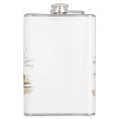 krab lopen op het strand, aanpasbaar heupfles (Achterkant)