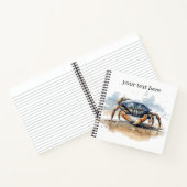 krab lopen op het strand, aanpasbaar notitieboek (Binnen)