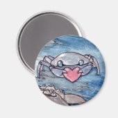 Krab met hartmagneet magneet (Voorkant / Achterkant)